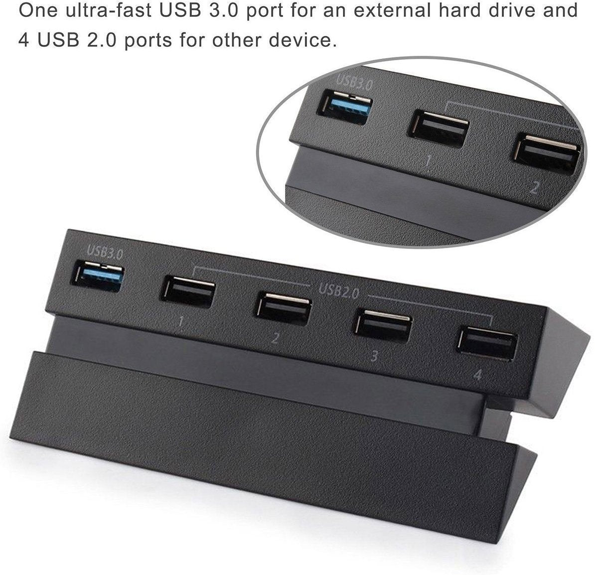 5-Port USB Hub for PlayStation 4 - Black – LinkStyle