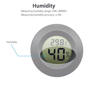 LinkStyle New LCD Round Digital Thermometer Hygrometer Temperature Humidity Meter Black