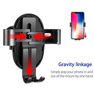 LinkStyle Car Phone Holder, Universal Gravity Car Air Vent Mount Holder for iPhone X/8/ 8 Plus/7/7 Plus/6/6S, Samsung Galaxy S8/S7/S6, and other Cellphones