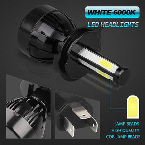 9007 LED Headlight Bulb with Built-in Heat Sink, 80W 8000Lumens 6000K Super Bright COB Chips Coversion Kit -2 Year Warranty