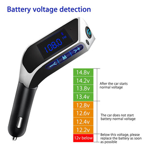 Bluetooth & FM Transmitter with SD Card Slot (Black)