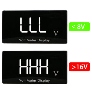 LinkStyle Car Digital Voltmeter, Waterproof DC 12V LED Digital Display Voltmeter for Car Motorcycle Voltage Volt Meter Gauge