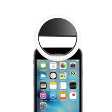 Linkstyle Selfie Ring Light for Camera, Rechargeable LED Selfie Light 3-Level Brightness Compatible with Iphone 7/7 Plus 6/6 Plus 6S/6S Plus 5S SE Samsung Galaxy S8/S8 Plus S7 S6 Edge-Black