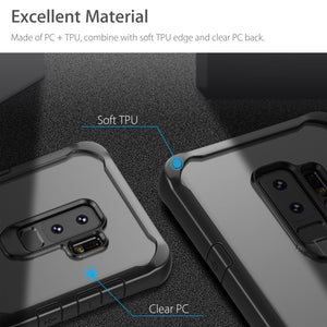 Ultra Slim HD Clear & Full TPU Soft Frame Hybrid Galaxy S9 Case